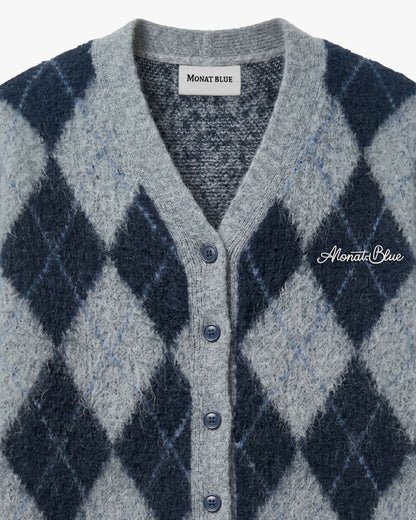 Argyle Mist Cardigan