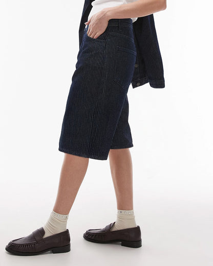 Short Denim Raw Pinstripe Heritage