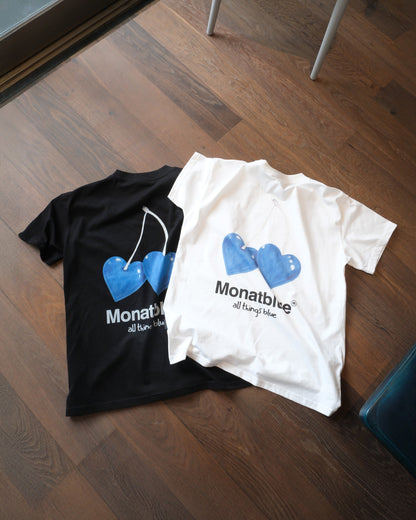 T-shirt Blue Cherry Heart