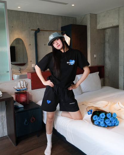 T-shirt Blue Cherry Heart