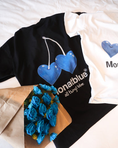 T-shirt Blue Cherry Heart