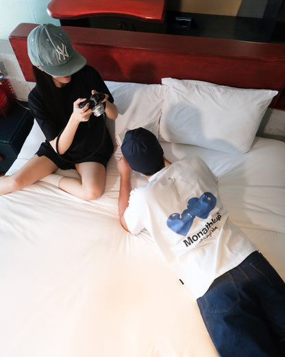 T-shirt Blue Cherry Heart