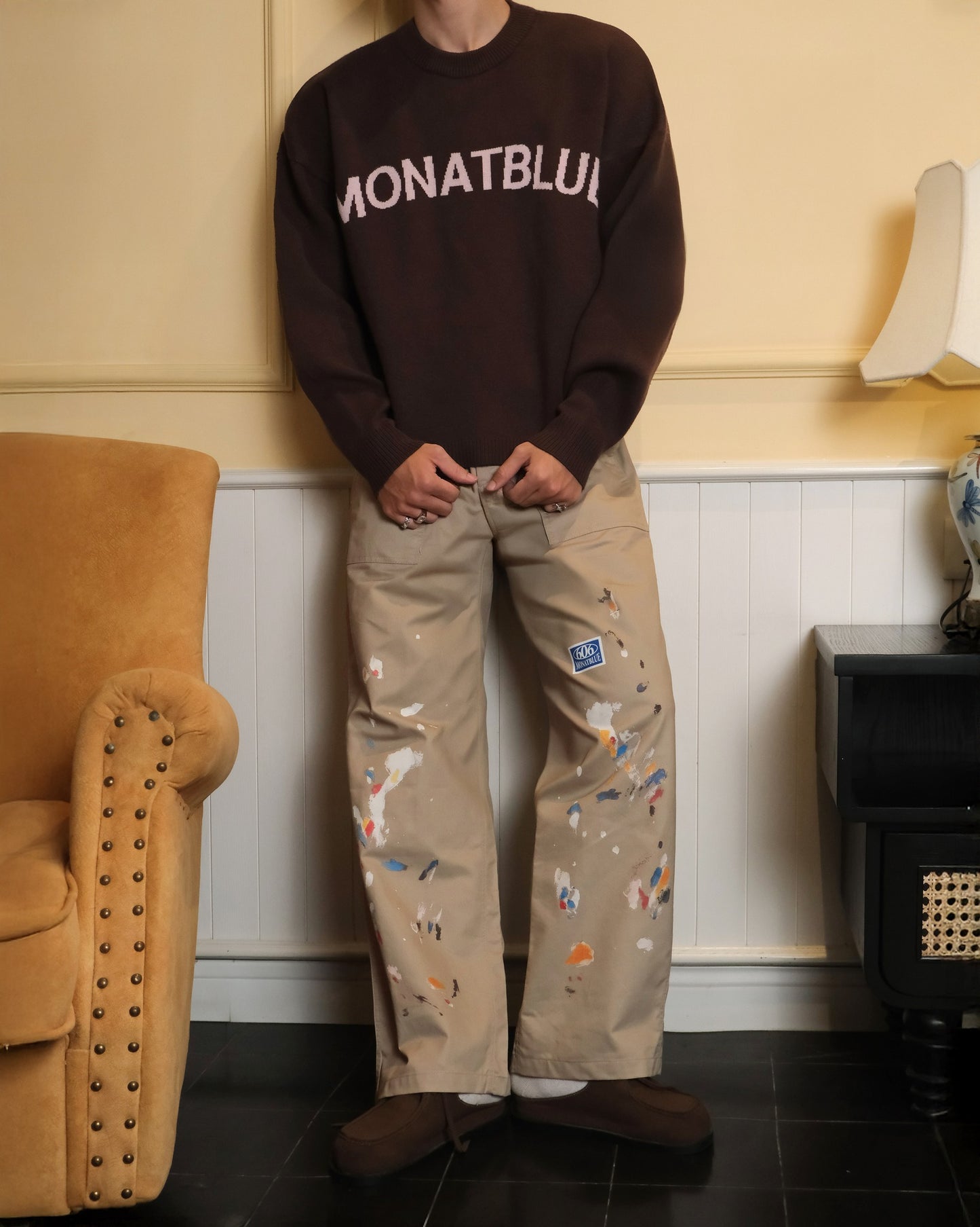 Pants Kaki Oil Pantings 606