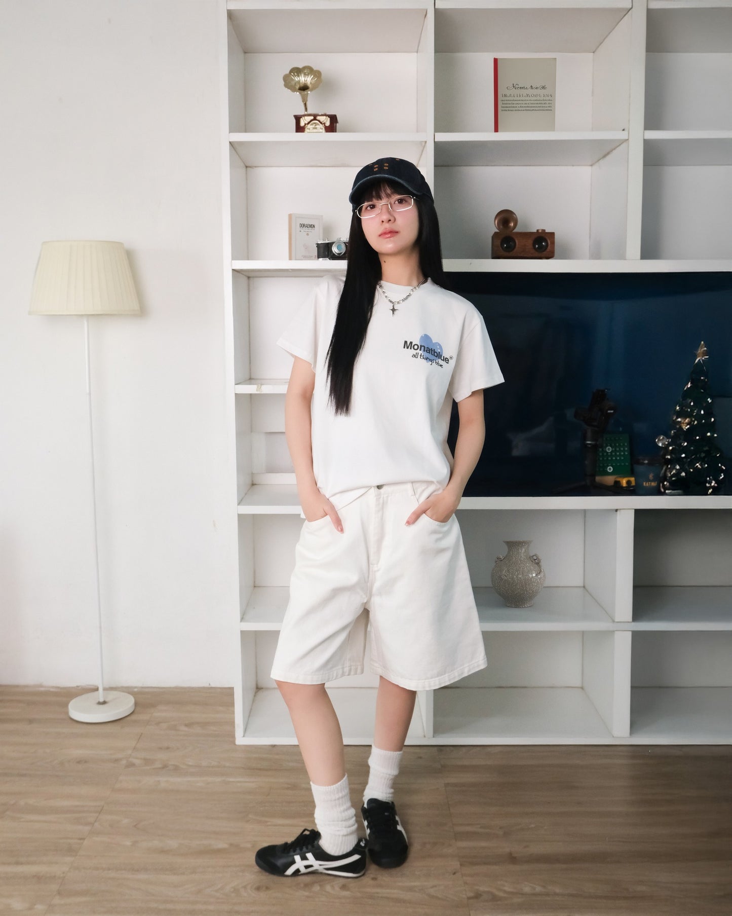 T-shirt Blue Cherry Heart