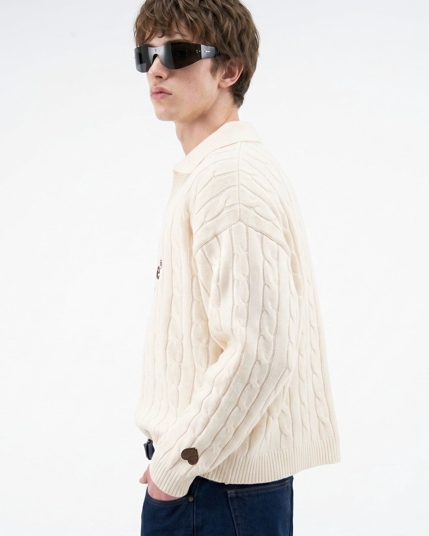CHERISH Knit Polo - Cream