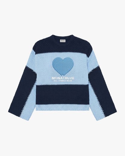 Lovestruck Knit Sweater - BLUE