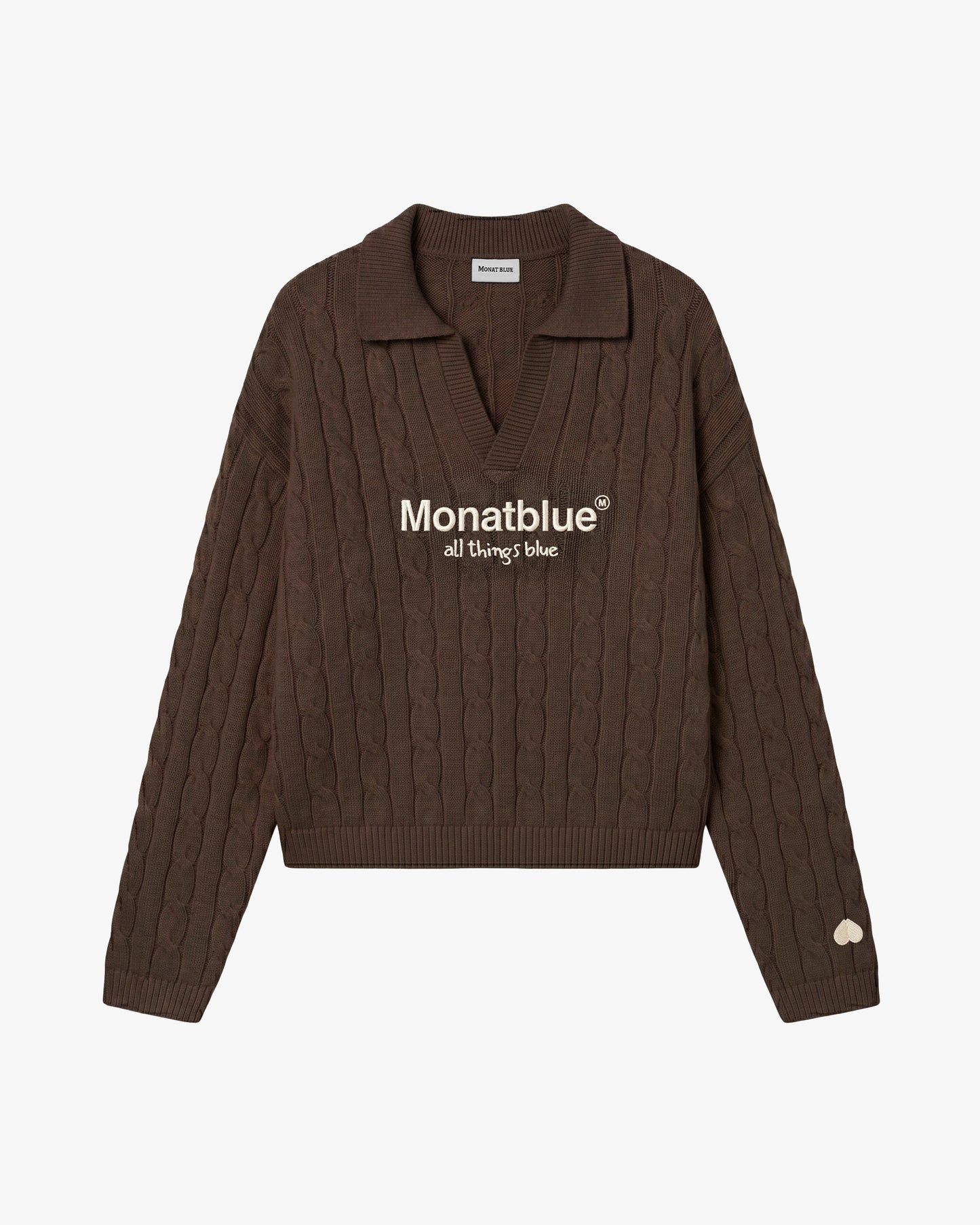 CHERISH Knit Polo - Brown