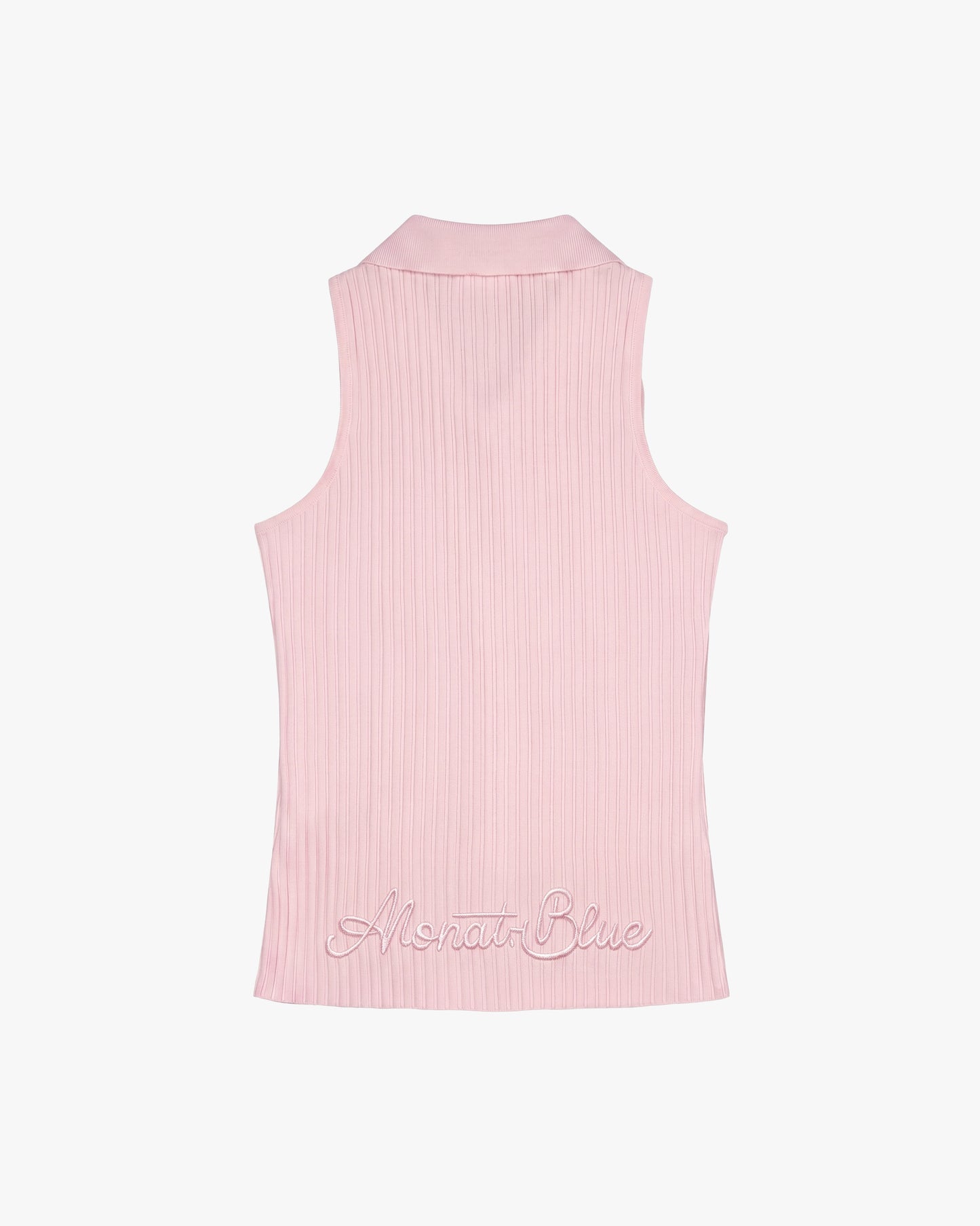 Heart-Embroidered Polo Tanktop