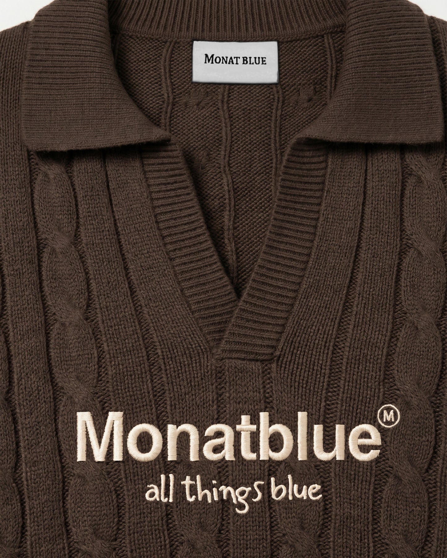 CHERISH Knit Polo - Brown