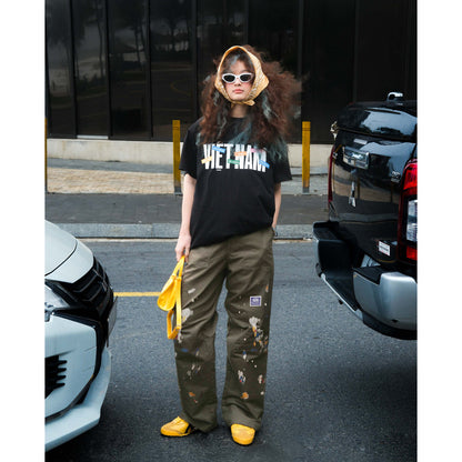Pants Kaki Oil Pantings 606