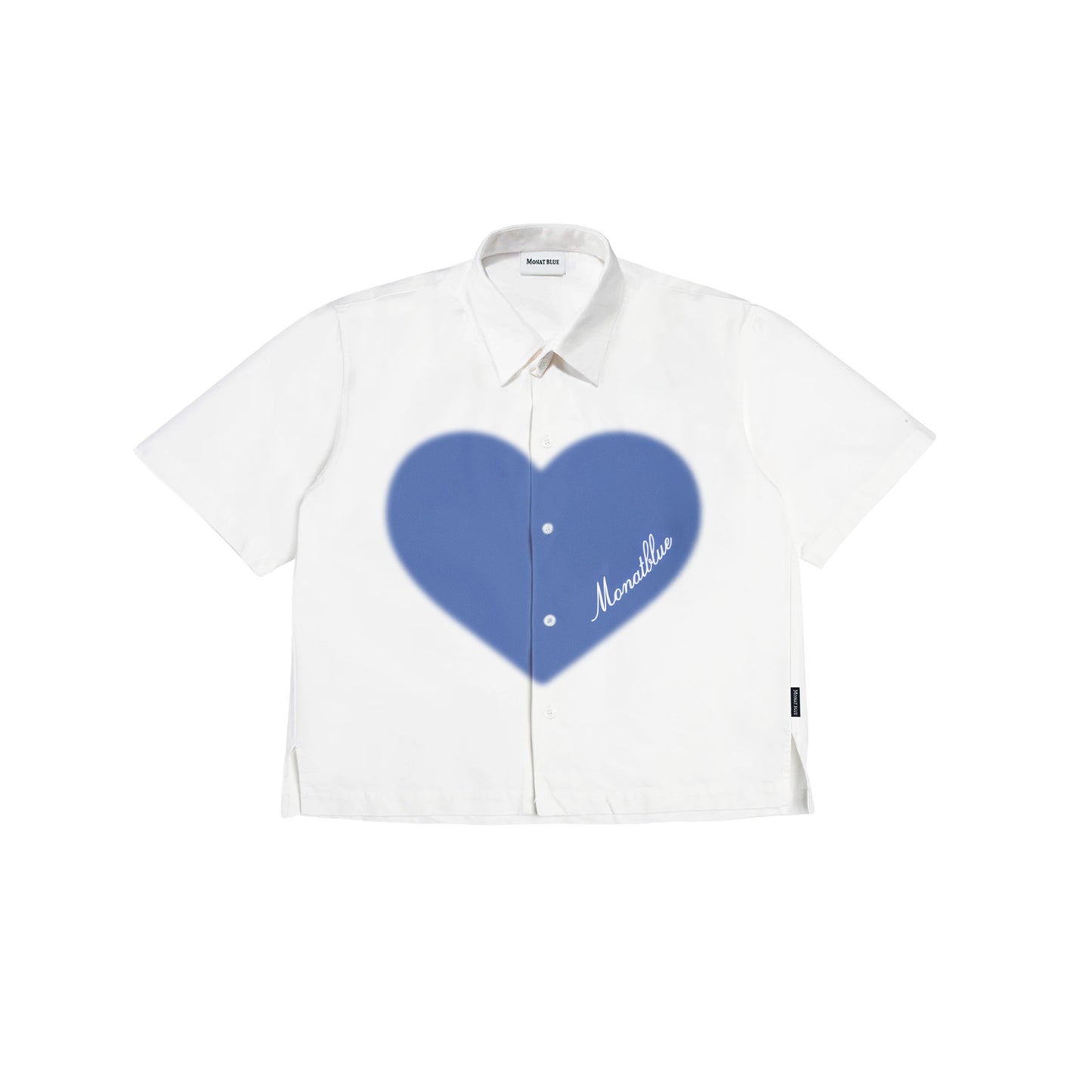 SHIRT White Boxy Blue Heart