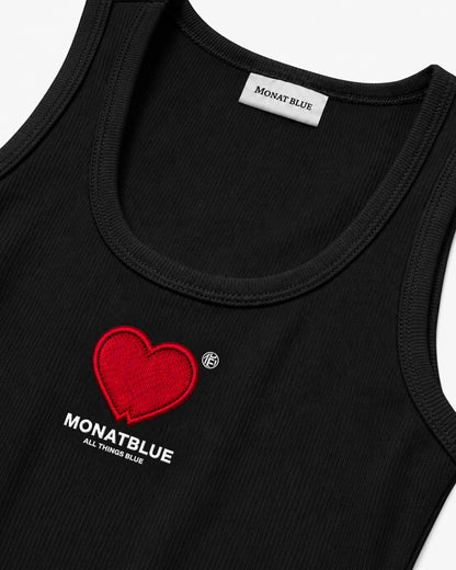 Black Twin Heart Tanktop