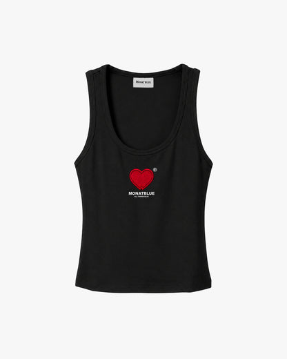 Black Twin Heart Tanktop