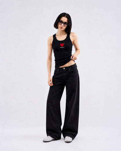Black Twin Heart Tanktop