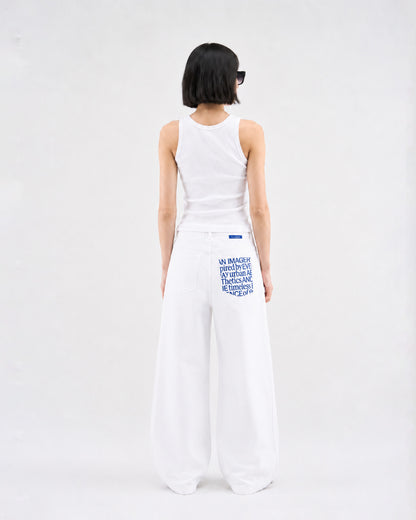 White Twin Heart Tanktop