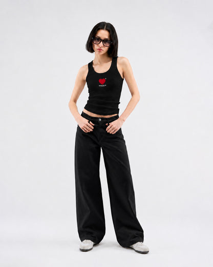 Black Twin Heart Tanktop