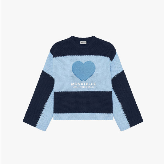 Lovestruck Knit Sweater - BLUE