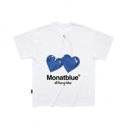 T-shirt Blue Cherry Heart