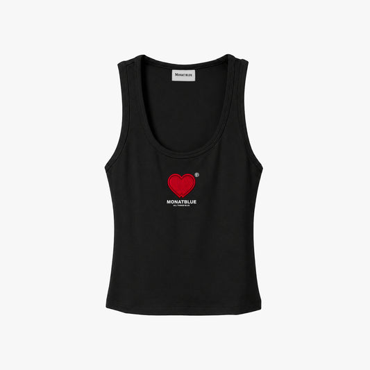 Black Twin Heart Tanktop