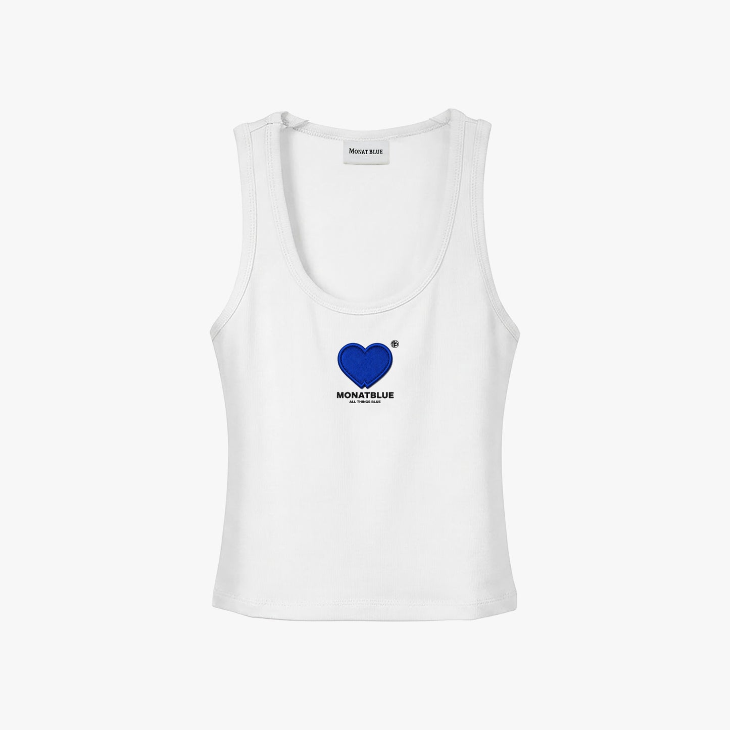 White Twin Heart Tanktop