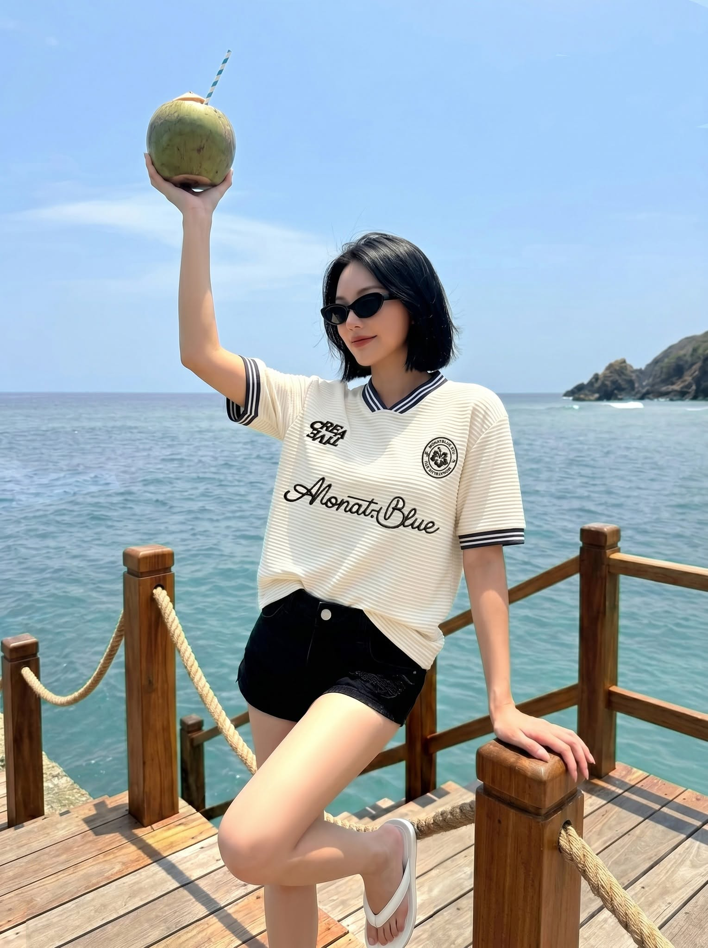 Hibicus Knitted Polo