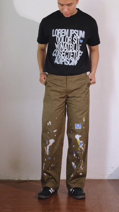 Pants Kaki Oil Pantings 606