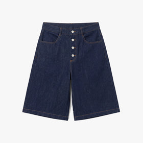 Button Denim Shorts